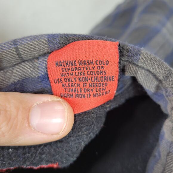 Wolverine Shirt Jacket Mens Sz L Black Flannel Fleece Lined Shacket Gorpcore Y2k - Picture 6 of 16